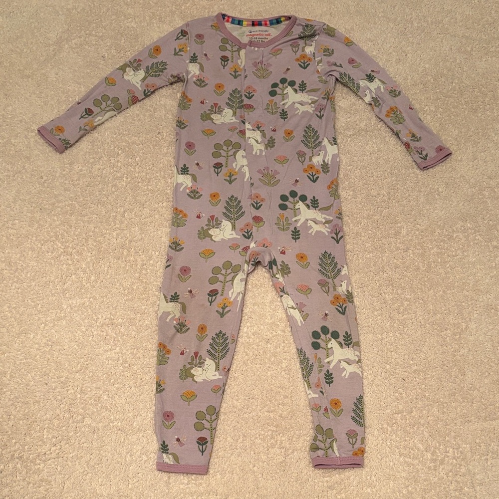 Magnetic Me Unicorn Print Footie